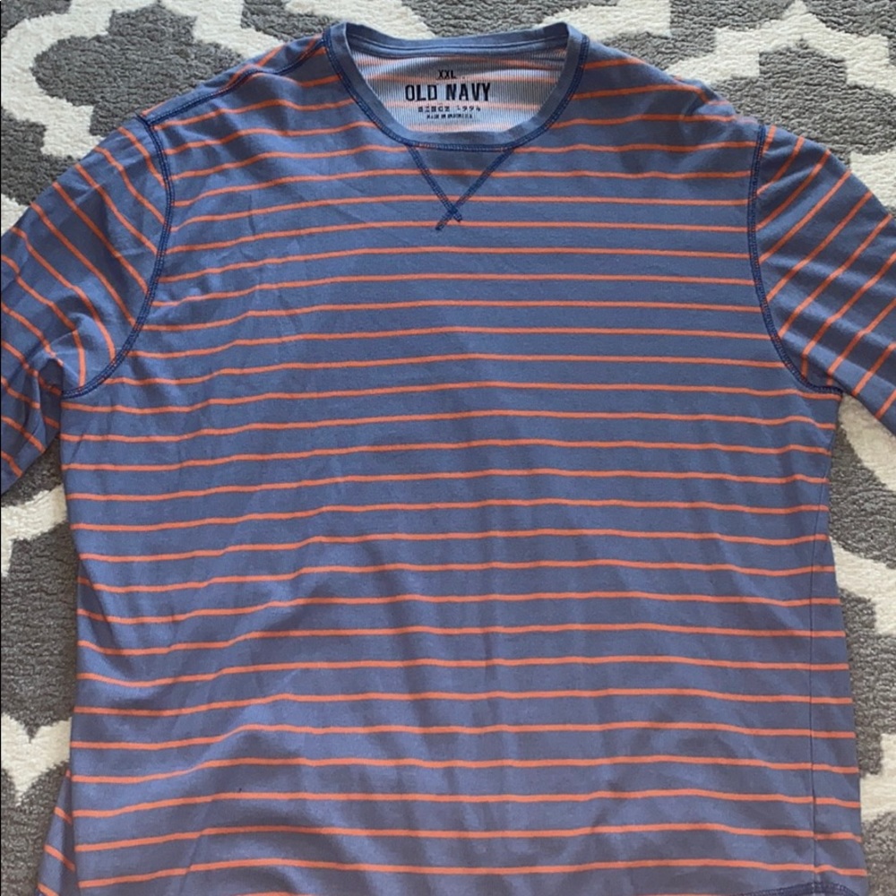 Mens Blue and Orange stripped Old Navy long sleeve